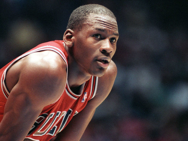 Chicago Bulls All-Star forward # 23 Michael Jordan file photos.
