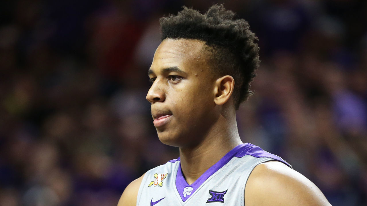 MANHATTAN, KS - DECEMBER 30: Kansas State Wildcats guard Brian Patrick (11) during the Big 12 basketball opener between the Texas Longhorns and Kansas State Wildcats on December 30, 2016 at Bramlage Coliseum in Manhattan, KS.