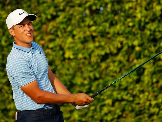 ORLANDO, FLORIDA - MARCH 05: Cameron Champ of the United States plays his shot from the ninth tee during the first round of the Arnold Palmer Invitational Presented by MasterCard at the Bay Hill Club and Lodge on March 05, 2020 in Orlando, Florida.