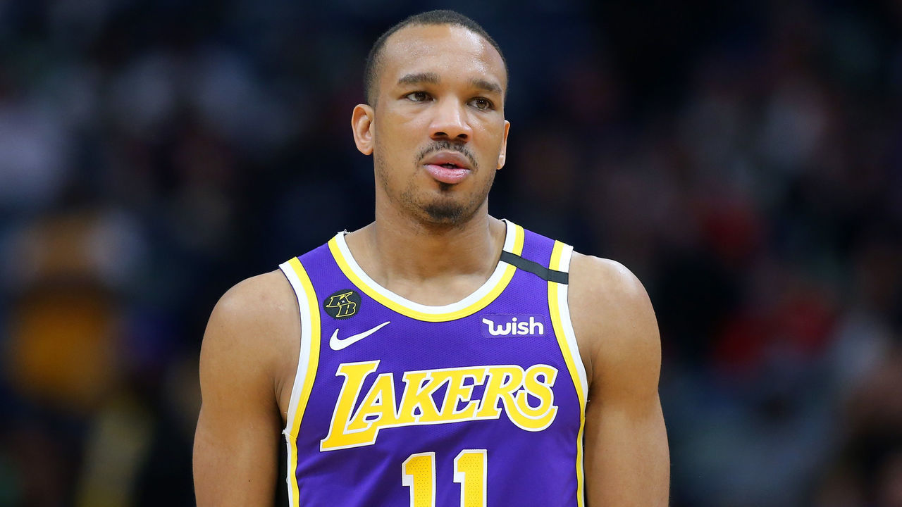 NEW ORLEANS, LOUISIANA - MARCH 01: Avery Bradley #11 of the Los Angeles Lakers reacts against the New Orleans Pelicans during the second half at the Smoothie King Center on March 01, 2020 in New Orleans, Louisiana.