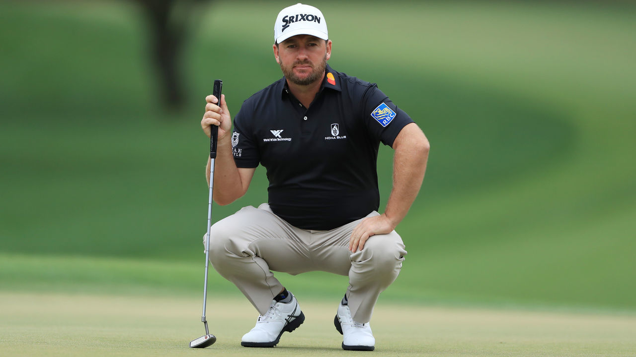 ORLANDO, FLORIDA - MARCH 06: Graeme McDowell of Northern Ireland lines up a putt on the 15th green during the second round of the Arnold Palmer Invitational Presented by MasterCard at the Bay Hill Club and Lodge on March 06, 2020 in Orlando, Florida.