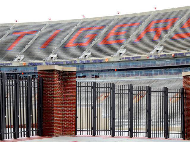 CLEMSON, SOUTH CAROLINA - JUNE 10: A view empty stands inside of Clemson Memorial Stadium on the campus of Clemson University on June 10, 2020 in Clemson, South Carolina. The campus remains open in a limited capacity due to the Coronavirus (COVID-19) pandemic.