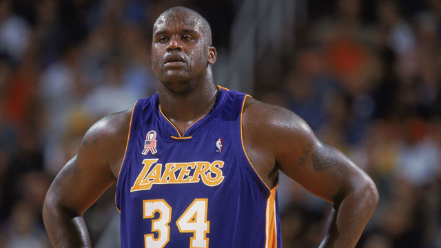 16 Nov 2001: Center Shaquille O''Neal #34 of the Los Angeles Lakers rests his hands on his knees during the NBA game against the Phoenix Suns at America West Arena in Phoenix, Arizona. The Suns defeated the Lakers 95-83. NOTE TO USER: User expressly acknowledges and agrees that, by downloading and/or using this Photograph, User is consenting to the terms and conditions of the Getty Images License Agreement. Mandatory copyright notice: Copyright 2001 NBAE Mandatory Credit: Barry Gossage /NBAE/Getty Images
