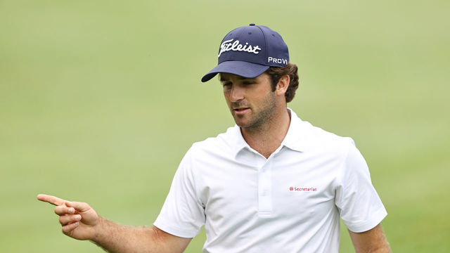 CROMWELL, CONNECTICUT - JUNE 25: Denny McCarthy of the United States reacts on the 15th green during the first round of the Travelers Championship at TPC River Highlands on June 25, 2020 in Cromwell, Connecticut.
