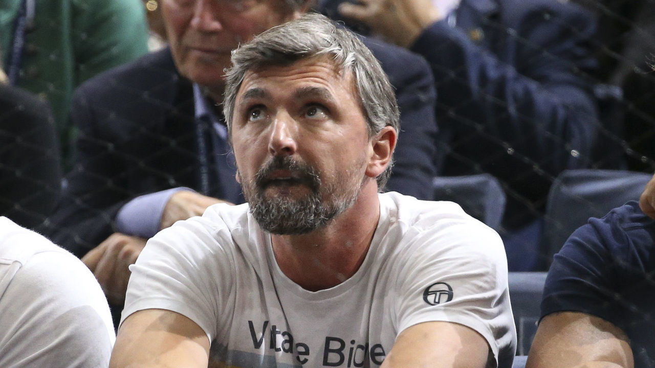 PARIS, FRANCE - NOVEMBER 2: Goran Ivanisevic, coach of Novak Djokovic of Serbia during day 6 of the Rolex Paris Masters 2019, an ATP World Tour Masters 1000 at AccorHotels Arena on November 2, 2019 in Paris, France.