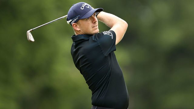 CROMWELL, CONNECTICUT - JUNE 26: Matt Wallace of England plays his shot from the fifth tee during the second round of the Travelers Championship at TPC River Highlands on June 26, 2020 in Cromwell, Connecticut. Wallace is playing alone after the other two members of his group, Denny McCarthy and Bud Cauley, withdrew from the Travelers Championship on Friday. McCarthy withdrew due to a positive COVID-19 test, while Cauley withdrew out of precaution.