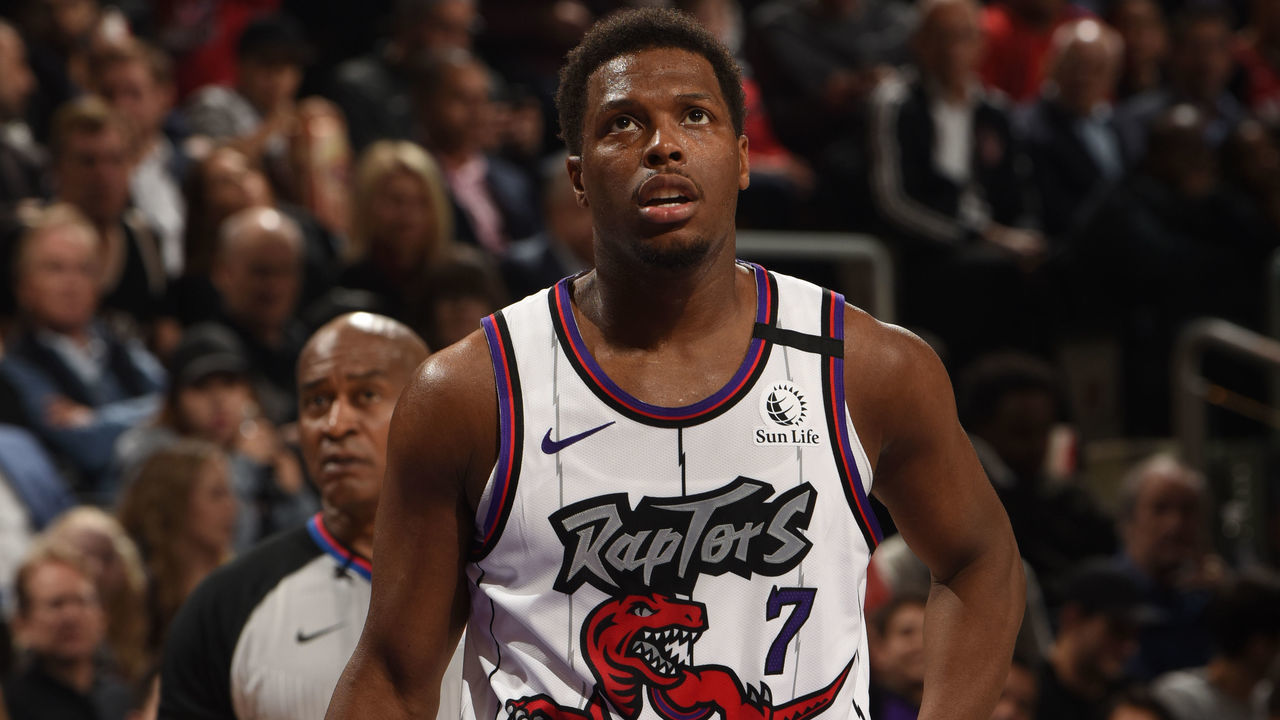 TORONTO, CANADA - FEBRUARY 25: Kyle Lowry #7 of the Toronto Raptors looks on during the game against the Milwaukee Bucks on February 25, 2020 at the Scotiabank Arena in Toronto, Ontario, Canada. Mandatory Copyright Notice: Copyright 2020 NBAE