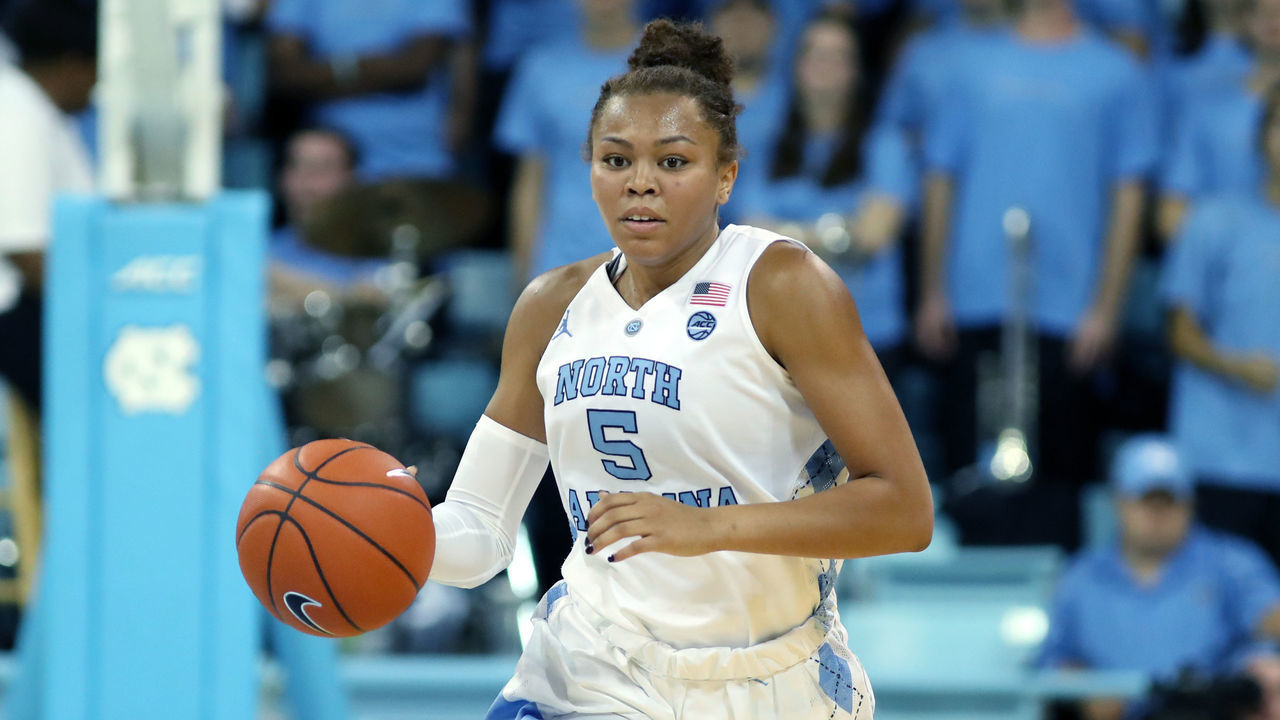 02 November 2016: North Carolina's Stephanie Watts. The University of North Carolina Tar Heels hosted the Carson-Newman University Lady Eagles at Carmichael Arena in Chapel Hill, North Carolina in a 2016-17 NCAA Women's Basketball exhibition game. UNC won the game 96-70.