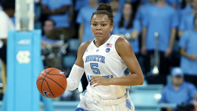 02 November 2016: North Carolina's Stephanie Watts. The University of North Carolina Tar Heels hosted the Carson-Newman University Lady Eagles at Carmichael Arena in Chapel Hill, North Carolina in a 2016-17 NCAA Women's Basketball exhibition game. UNC won the game 96-70.