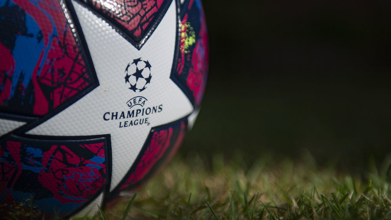 MANCHESTER, ENGLAND - MAY 05: The Starball, the official Adidas UEFA Champions League Match Ball on May 5, 2020 in Manchester, England