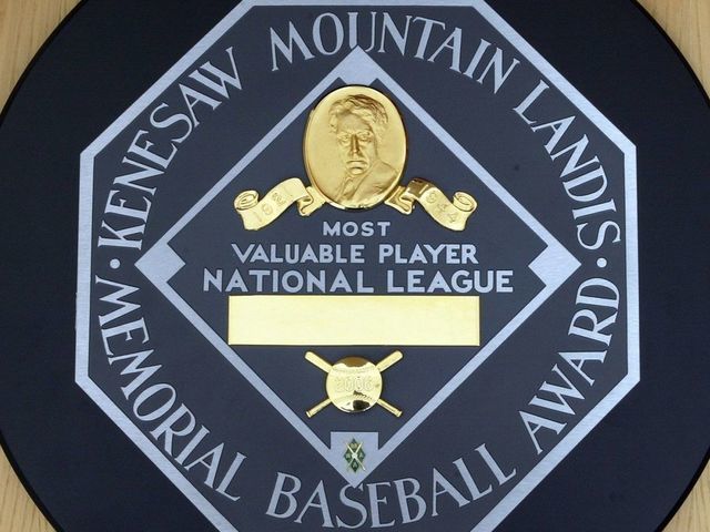 NEW YORK - NOVEMBER 8: The Kenesaw Mountain Landis Memorial Baseball Award presented to the National League Most Valubale Player photographed at the Major League Baseball offices on November 8, 2006 in New York, New York.