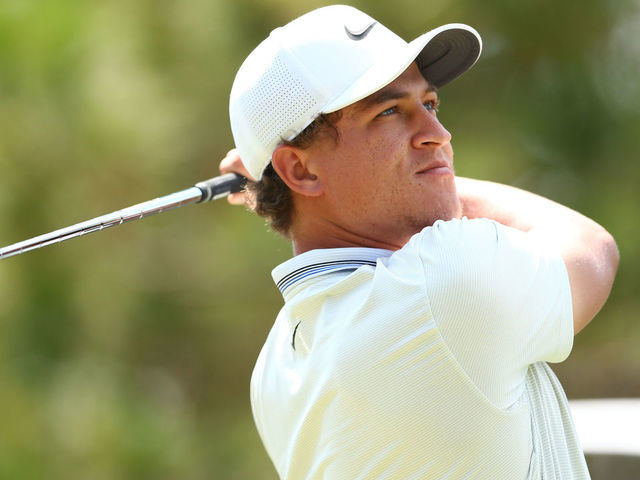 GOLD COAST, AUSTRALIA - DECEMBER 19: Cameron Champ of The United States plays a shot during day one of the PGA Championships at RACV Royal Pines on December 19, 2019 in Gold Coast, Australia.