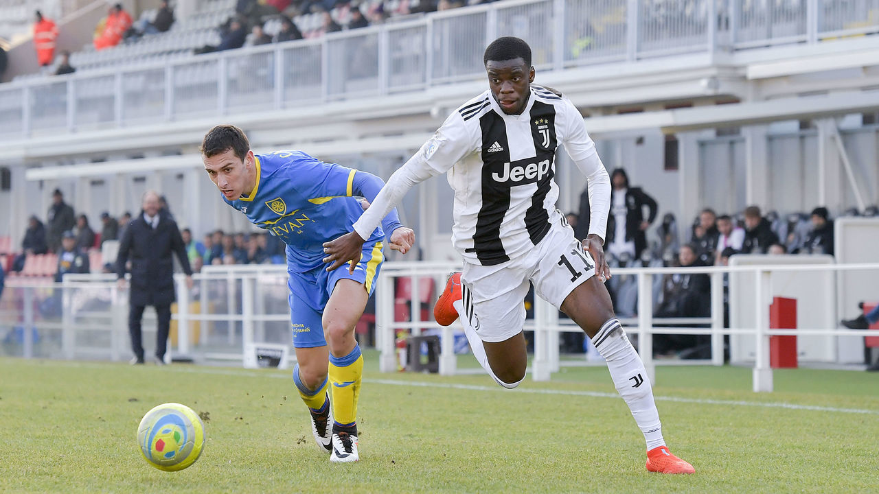 ALESSANDRIA, ITALY - JANUARY 20: Juventus player Stephy Mavididi during the Serie C match between Juventus U23 and Carrarese at Moccagatta Stadium on January 20, 2019 in Alessandria, Italy.