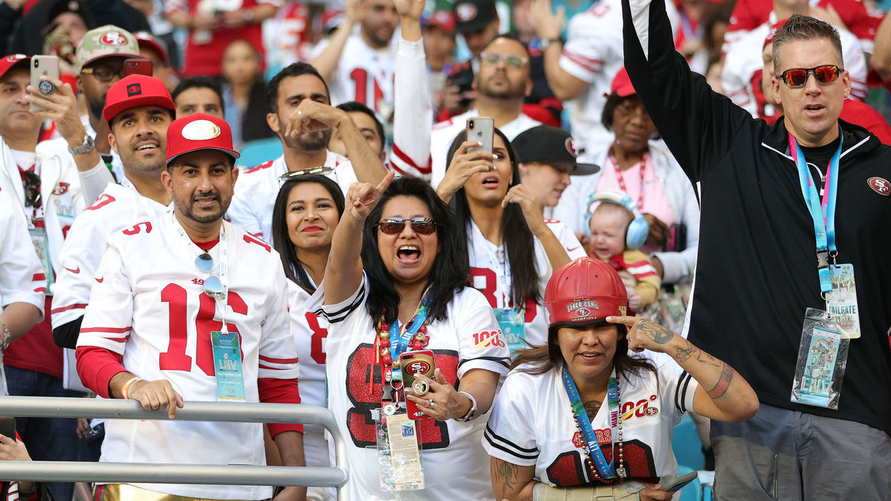 MIAMI, FLORIDA - FEBRUARY 02: Fans look on during Super Bowl LIV between Kansas City Chiefs and San Francisco 49ers at Hard Rock Stadium on February 02, 2020 in Miami, Florida.