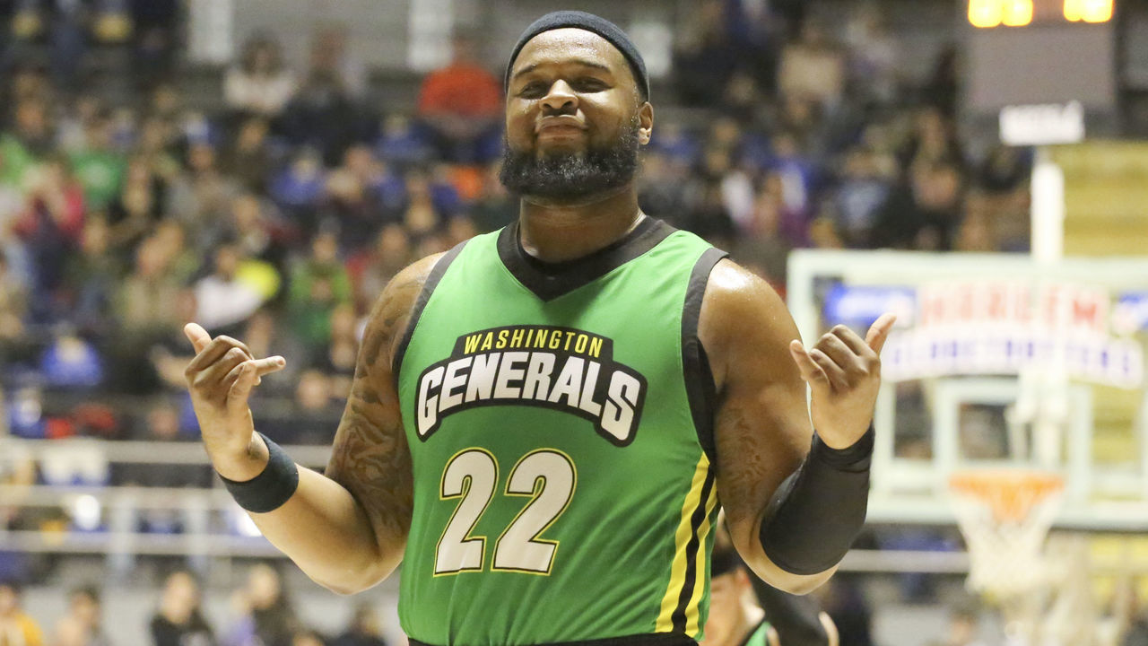 Smith of the Washington Generals during an exhibition game against Harlem Globetrotters at PalaRuffini on March 06, 2018 in Turin, Italy.
