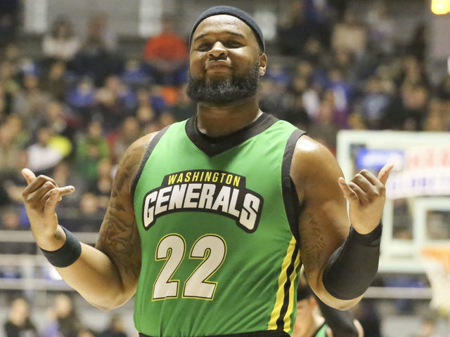 Smith of the Washington Generals during an exhibition game against Harlem Globetrotters at PalaRuffini on March 06, 2018 in Turin, Italy.