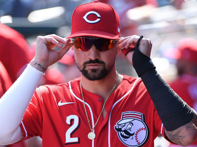 Paul O'Neill of the Cincinnati Reds bats against the Philadelphia News  Photo - Getty Images