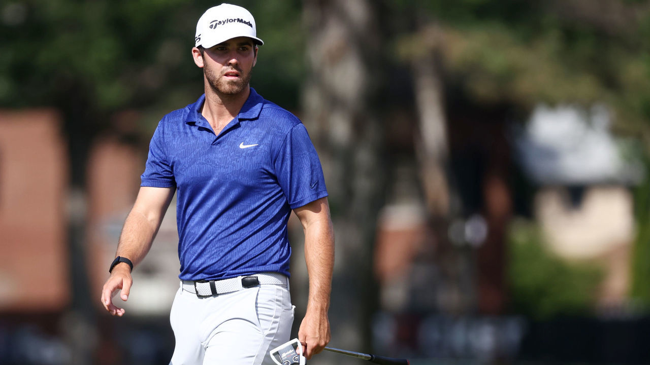 DETROIT, MICHIGAN - JULY 04: Matthew Wolff of the United States walks on the 16th green during the third round of the Rocket Mortgage Classic on July 04, 2020 at the Detroit Golf Club in Detroit, Michigan.