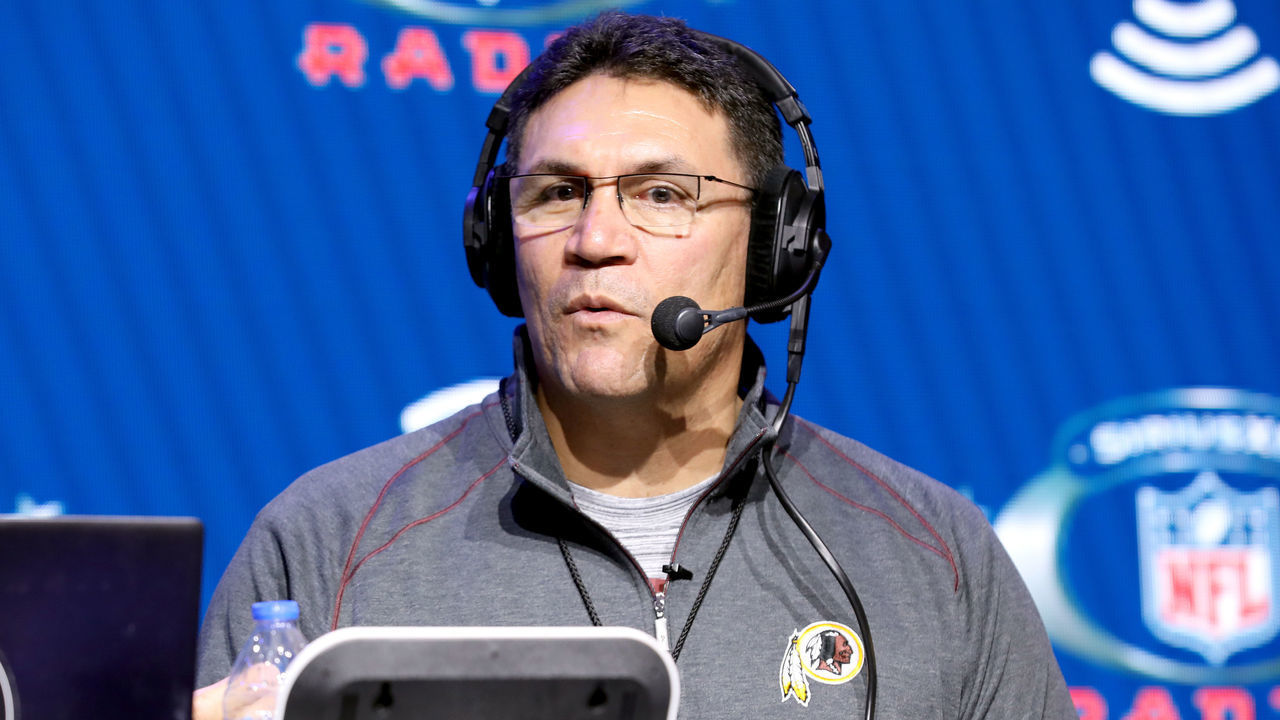 MIAMI, FLORIDA - JANUARY 30: NFL coach, Ron Rivera, of the Washington Redskins speaks onstage during day 2 of SiriusXM at Super Bowl LIV on January 30, 2020 in Miami, Florida.