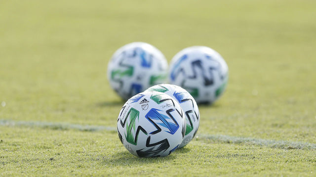 MIAMI, FLORIDA - JANUARY 23: A general view of soccer balls during the Inter Miami CF training session at Barry University on January 23, 2020 in Miami, Florida.