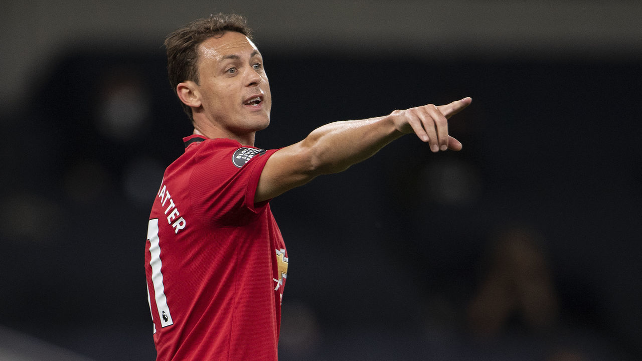LONDON, ENGLAND - JUNE 19: Nemanja Matic of Manchester United during the Premier League match between Tottenham Hotspur and Manchester United at Tottenham Hotspur Stadium on June 19, 2020 in London, United Kingdom.