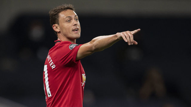 LONDON, ENGLAND - JUNE 19: Nemanja Matic of Manchester United during the Premier League match between Tottenham Hotspur and Manchester United at Tottenham Hotspur Stadium on June 19, 2020 in London, United Kingdom.