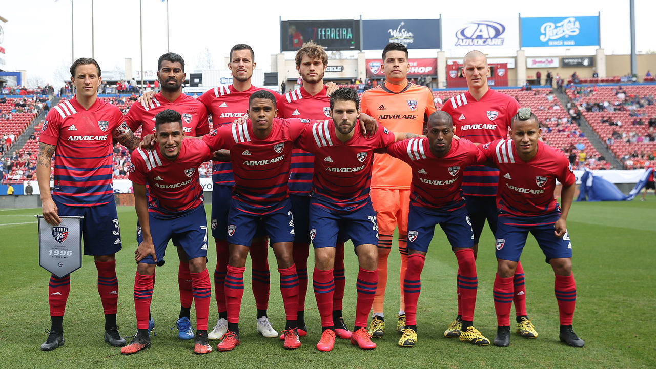 TEXAS CITY, TX - MARCH 07: Players of FC Dallas pose for photo during an MLS match between FC Dallas and Montreal Impact at Toyota Stadium on March 7, 2020 in Texas City, Texas.