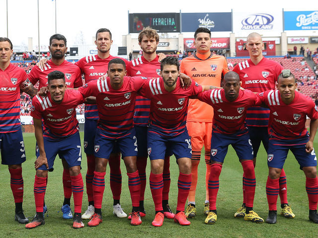 TEXAS CITY, TX - MARCH 07: Players of FC Dallas pose for photo during an MLS match between FC Dallas and Montreal Impact at Toyota Stadium on March 7, 2020 in Texas City, Texas.