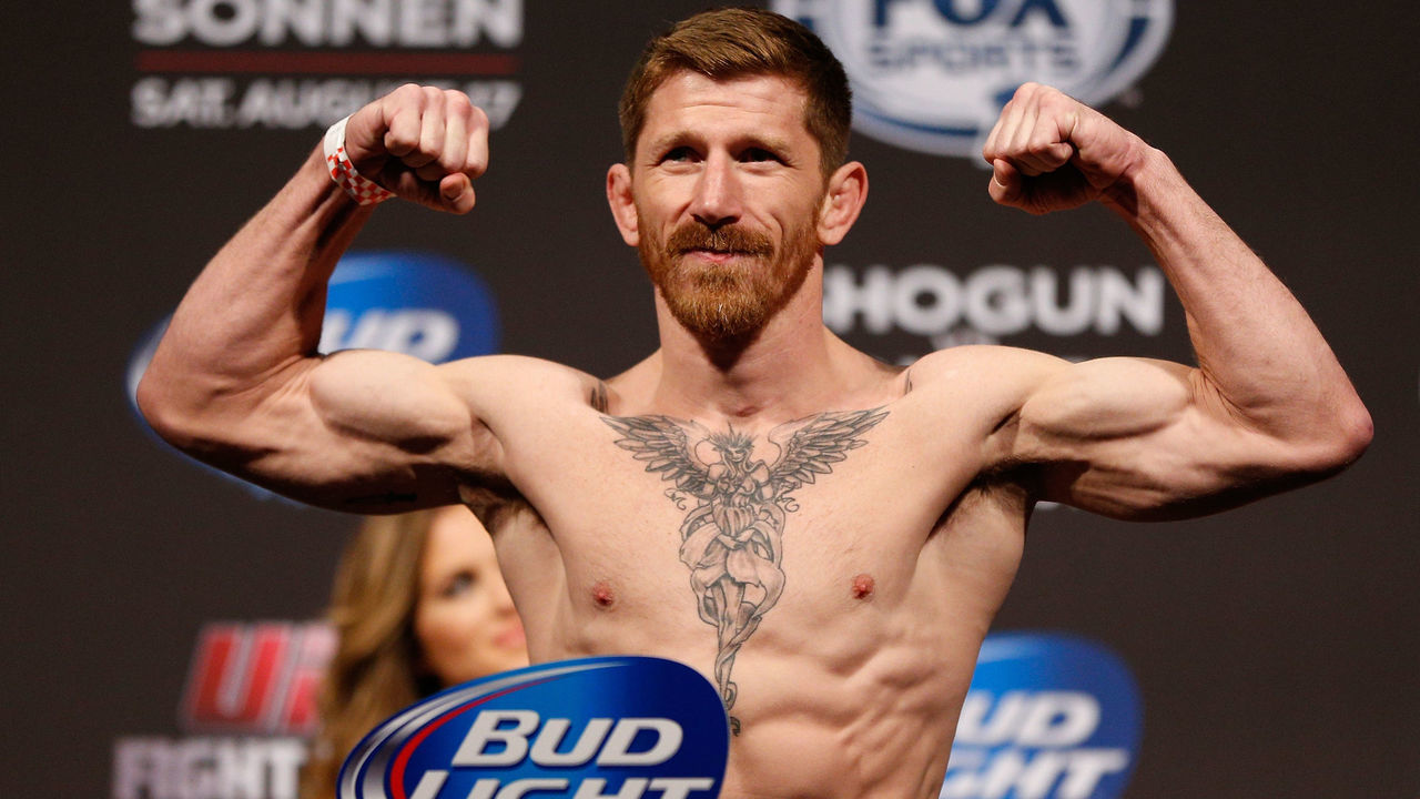 BOSTON, MA - AUGUST 16: Mike Brown weighs in during the UFC weigh-in inside TD Garden on August 16, 2013 in Boston, Massachusetts.