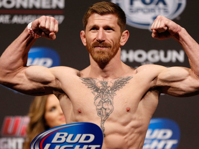 BOSTON, MA - AUGUST 16: Mike Brown weighs in during the UFC weigh-in inside TD Garden on August 16, 2013 in Boston, Massachusetts.