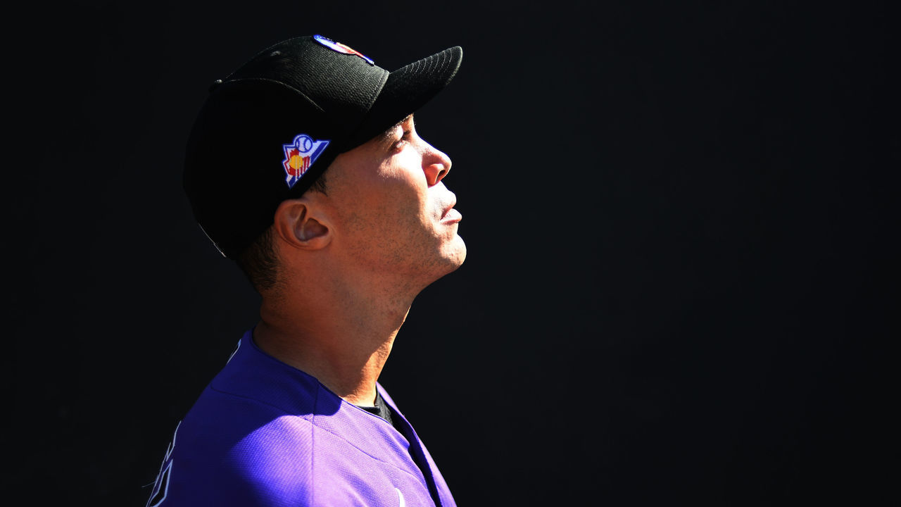 SCOTTSDALE, ARIZONA - FEBRUARY 18: Ubaldo Jimenez (38) is back in a Rockies uniform during spring training for the Colorado Rockies at Salt River Field at Talking Stick on February 18, 2020 in Scottsdale, Arizona. (Photo by RJ Sangosti/MediaNews Group/The Denver Post via Getty Images )