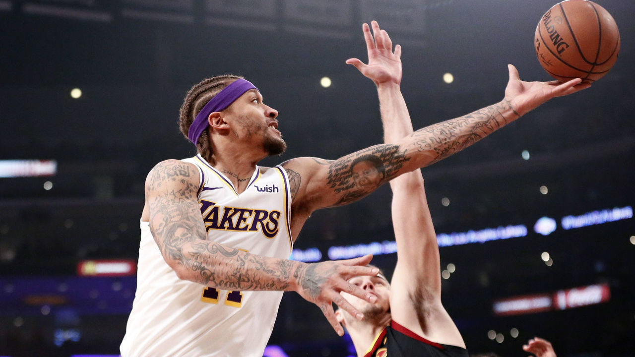 LOS ANGELES, CA - JANUARY 13: Michael Beasley #11 of the Los Angeles Lakers shoots the ball against the Cleveland Cavaliers on January 13, 2019 at STAPLES Center in Los Angeles, California. NOTE TO USER: User expressly acknowledges and agrees that, by downloading and/or using this Photograph, user is consenting to the terms and conditions of the Getty Images License Agreement. Mandatory Copyright Notice: Copyright 2019 NBAE