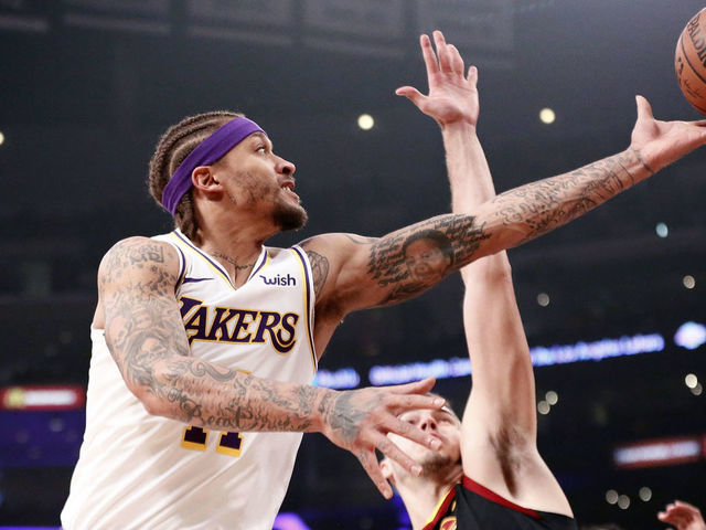 LOS ANGELES, CA - JANUARY 13: Michael Beasley #11 of the Los Angeles Lakers shoots the ball against the Cleveland Cavaliers on January 13, 2019 at STAPLES Center in Los Angeles, California. NOTE TO USER: User expressly acknowledges and agrees that, by downloading and/or using this Photograph, user is consenting to the terms and conditions of the Getty Images License Agreement. Mandatory Copyright Notice: Copyright 2019 NBAE