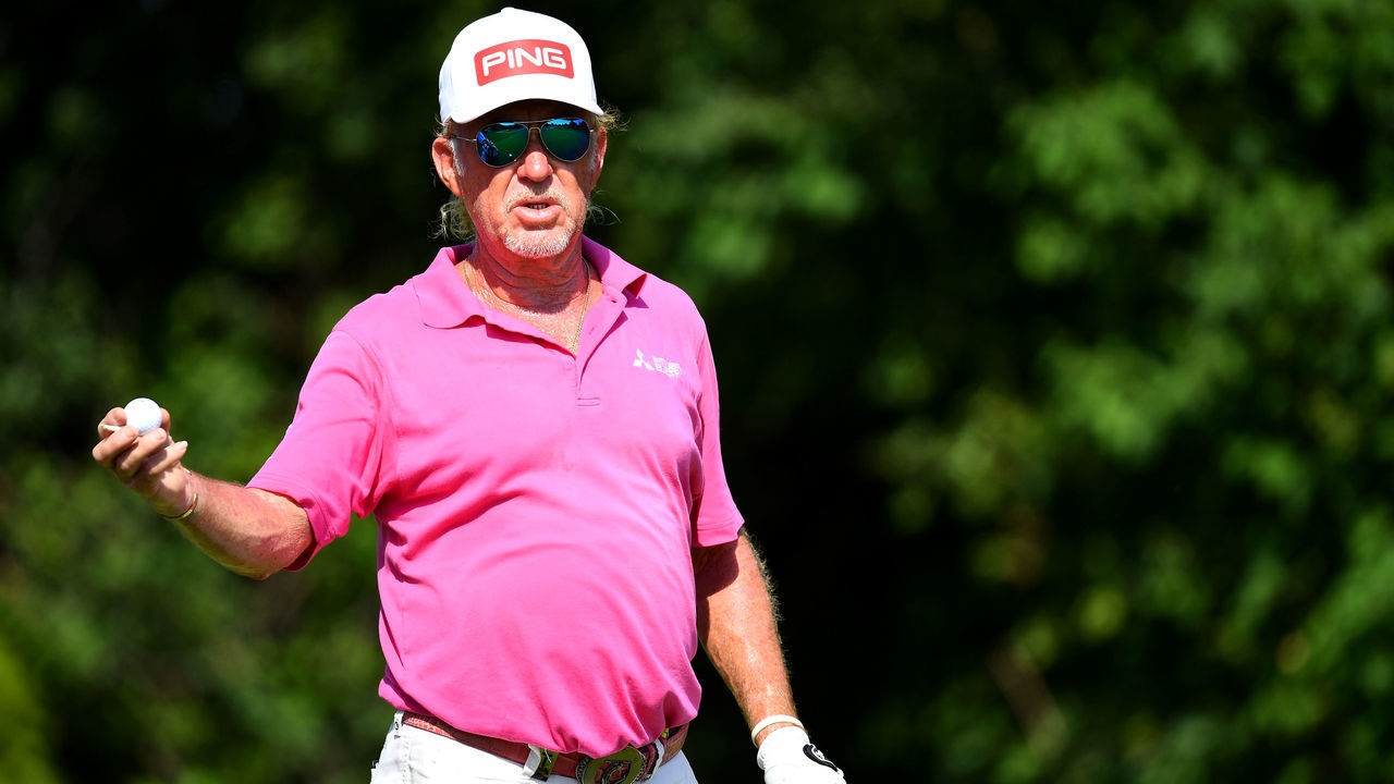 ATZENBRUGG, AUSTRIA - JULY 10: Miguel Angel Jimenez of Spain pictured on the 14th hole during day two of the Austrian Open at Diamond Country Club on July 10, 2020 in Atzenbrugg, Austria.