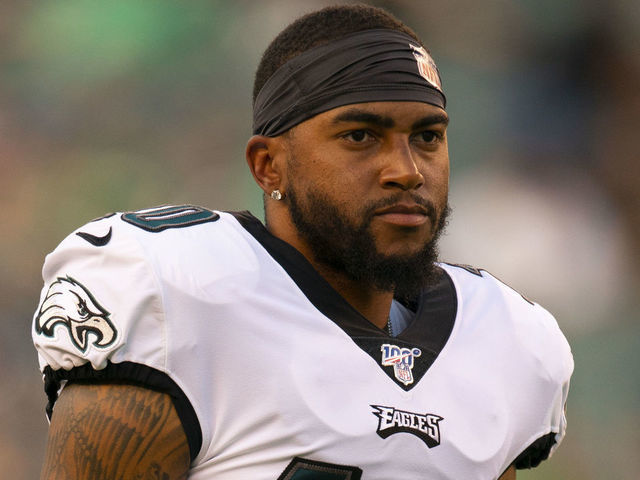 PHILADELPHIA, PA - AUGUST 22: DeSean Jackson #10 of the Philadelphia Eagles looks on prior to the preseason game against the Baltimore Ravens at Lincoln Financial Field on August 22, 2019 in Philadelphia, Pennsylvania.