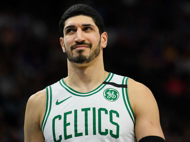 SALT LAKE CITY, UT - FEBRUARY 26: Enes Kanter #11 of the Boston Celtics looks on during a game against the Utah Jazz at Vivint Smart Home Arena on February 26, 2020 in Salt Lake City, Utah. NOTE TO USER: User expressly acknowledges and agrees that, by downloading and/or using this photograph, user is consenting to the terms and conditions of the Getty Images License Agreement.