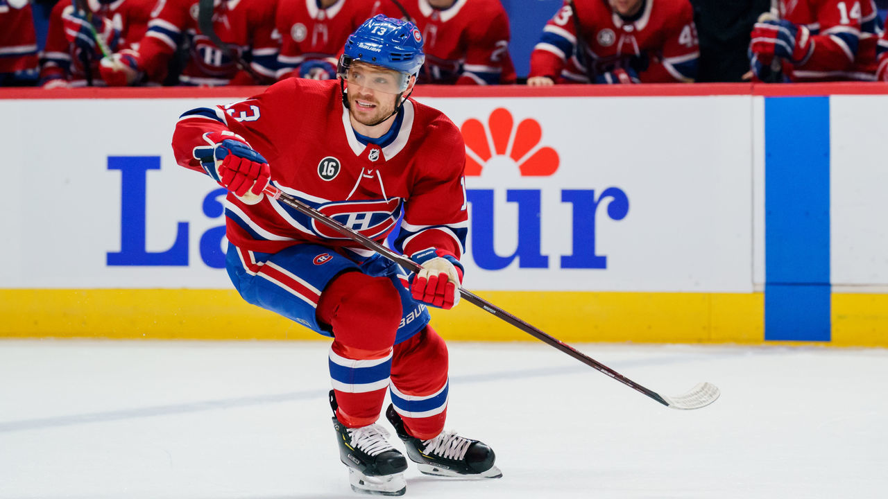 MONTREAL, QC - MARCH 10: Max Domi (13) of the Montreal Canadiens skates during the second period of the NHL game between the Nashville Predators and the Montreal Canadiens on March 10, 2020, at the Bell Centre in Montreal, QC