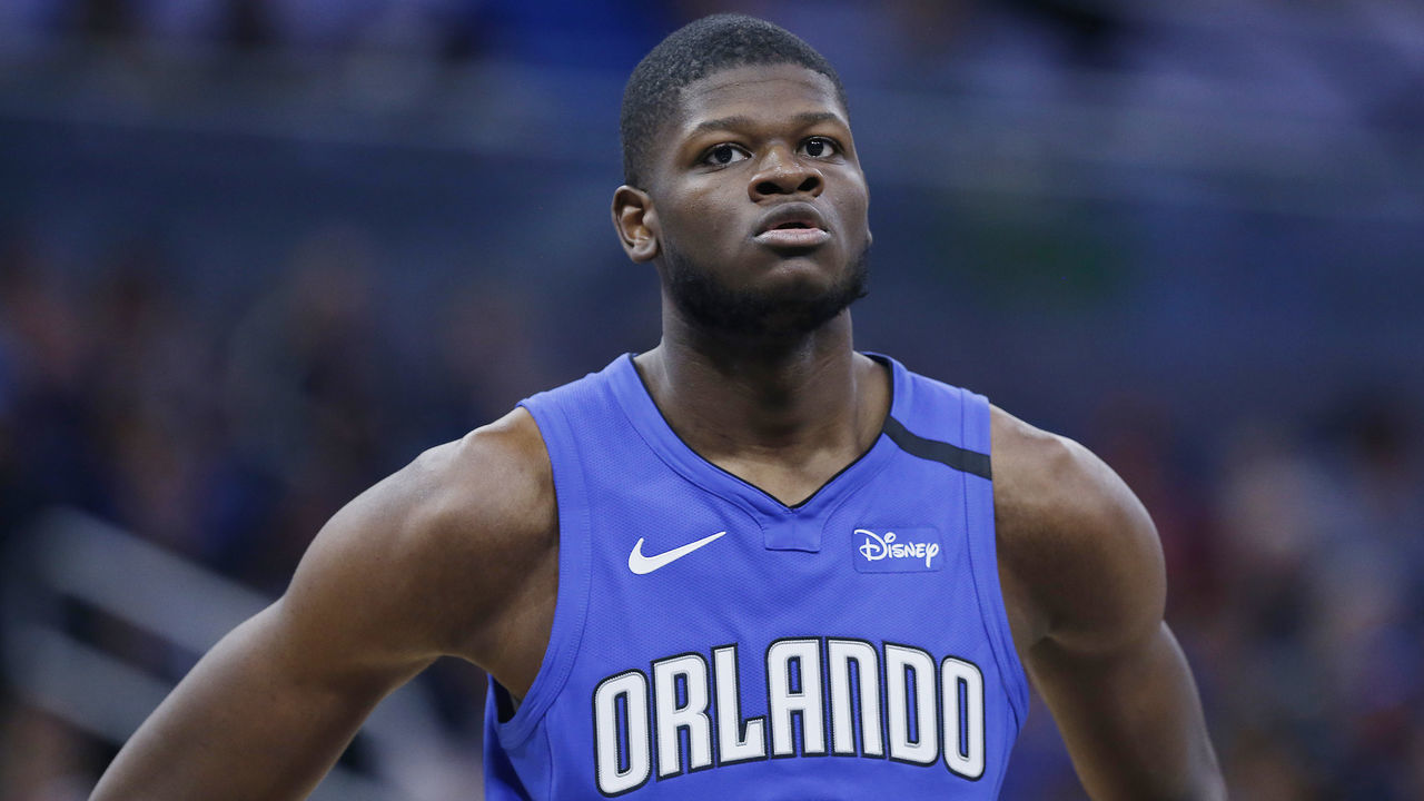 ORLANDO, FLORIDA - JANUARY 26: Mo Bamba #5 of the Orlando Magic looks on against the LA Clippers during the second half at Amway Center on January 26, 2020 in Orlando, Florida. NOTE TO USER: User expressly acknowledges and agrees that, by downloading and/or using this photograph, user is consenting to the terms and conditions of the Getty Images License Agreement.