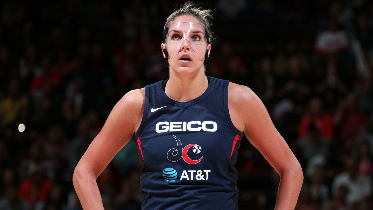 UNCASVILLE, CT - OCTOBER 8: Elena Delle Donne #11 of the Washington Mystics looks on during a game against the Connecticut Sun during Game Four of the 2019 WNBA Finals on October 8, 2019 at the Mohegan Sun Arena in Uncasville, Connecticut. Mandatory Copyright Notice: Copyright 2019 NBAE