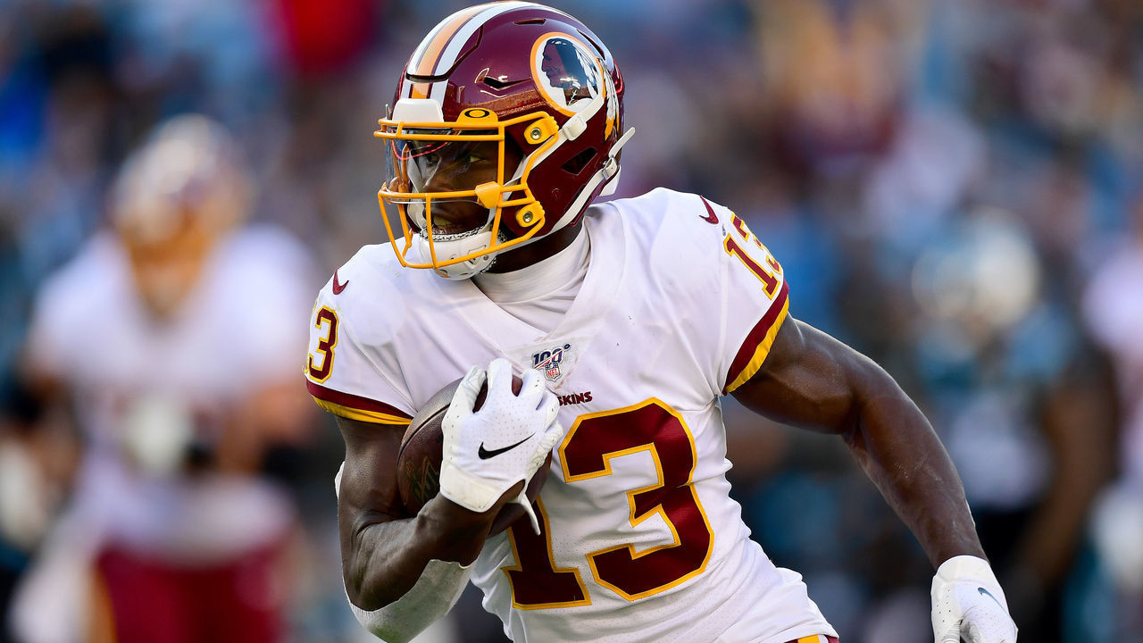 CHARLOTTE, NORTH CAROLINA - DECEMBER 01: Kelvin Harmon #13 of the Washington Redskins during the second half during their game against the Carolina Panthers at Bank of America Stadium on December 01, 2019 in Charlotte, North Carolina.