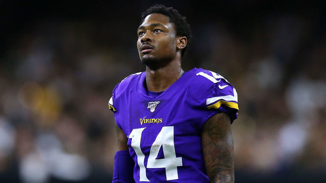 NEW ORLEANS, LOUISIANA - JANUARY 05: Stefon Diggs #14 of the Minnesota Vikings reacts against the New Orleans Saints during a game at the Mercedes Benz Superdome on January 05, 2020 in New Orleans, Louisiana.