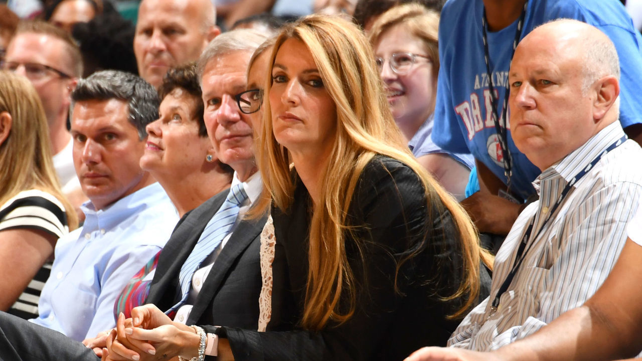 ATLANTA, GA - AUGUST 20: Co-Owner & Co-Chairman of the Atlanta Dream, Kelly Loeffler looks on during the game against the Chicago Sky on August 20, 2019 at the State Farm Arena in Atlanta, Georgia. Mandatory Copyright Notice: Copyright 2019 NBAE