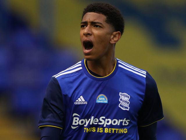 BIRMINGHAM, ENGLAND - JULY 15: Jude Bellingham of Birmingham City during the Sky Bet Championship match between Birmingham City and Charlton Athletic at St Andrew's Trillion Trophy Stadium on July 15, 2020 in Birmingham, England.