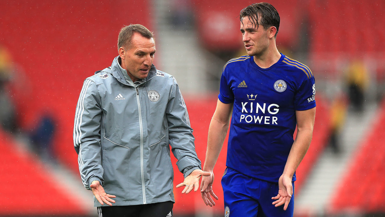 Stoke City manager Brendan Rodgers (left) and Ben Chilwell (right)