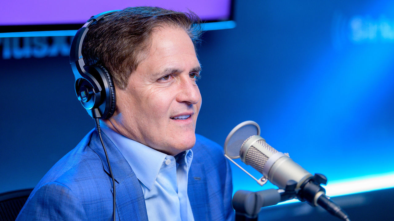 NEW YORK, NEW YORK - FEBRUARY 25: (EXCLUSIVE COVERAGE) Mark Cuban visits "Heather B Live" with host Heather B. Gardner at SiriusXM Studios on February 25, 2020 in New York City.