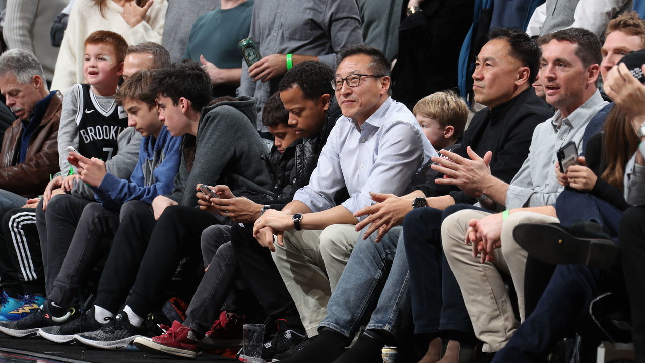 BROOKLYN, NY - DECEMBER 8: Brooklyn Nets owner Joseph Tsai attends a game between the Brooklyn Nets and the Denver Nuggets on December 8, 2019 at Barclays Center in Brooklyn, New York. Mandatory Copyright Notice: Copyright 2019 NBAE