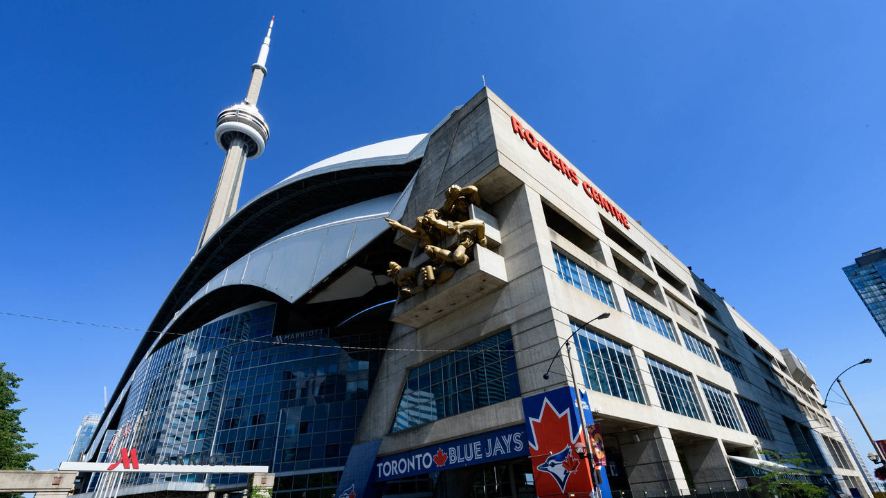 TORONTO, ON - JULY 17: General view of Rogers Centre before the intrasquad game that's part of the Toronto Blue Jays summer training camp on July 17, 2020, at Rogers Centre in Toronto, ON, Canada.