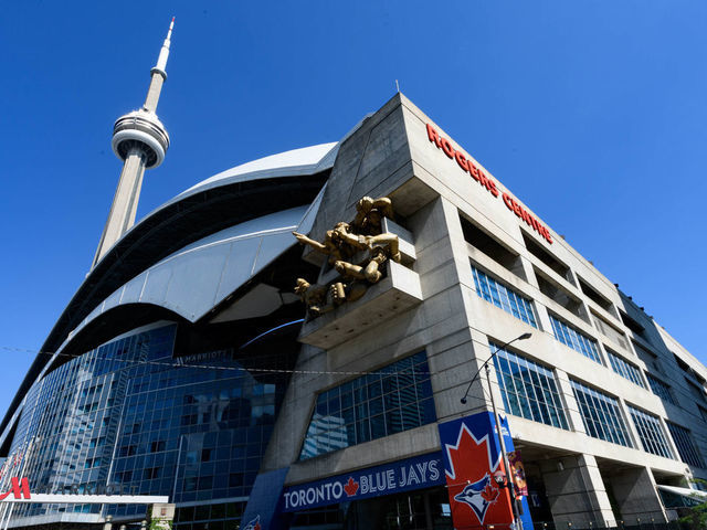 TORONTO, ON - JULY 17: General view of Rogers Centre before the intrasquad game that's part of the Toronto Blue Jays summer training camp on July 17, 2020, at Rogers Centre in Toronto, ON, Canada.