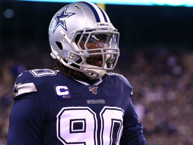 Dallas Cowboys defensive end DeMarcus Lawrence (90) reacts during