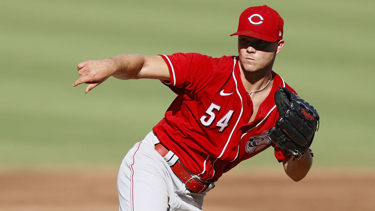 CINCINNATI, OH - JULY 14: Sonny Gray #54 of the Cincinnati Reds delivers a pitch in the second inning of a team scrimmage at Great American Ball Park on July 14, 2020 in Cincinnati, Ohio.